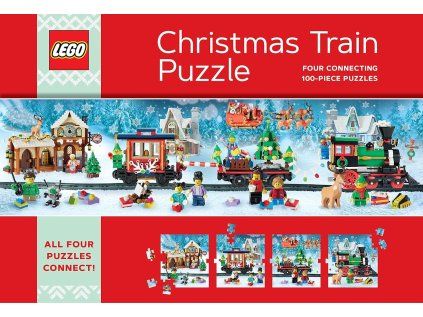 puzzle lego christmas train 4x100 dilku 204122
