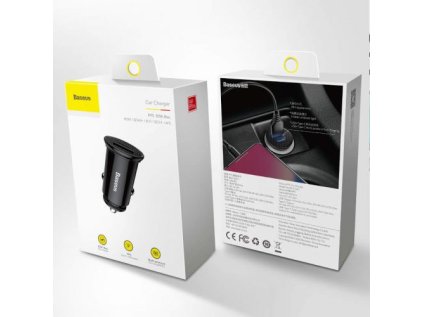 Baseus Car Charger Circular Plastic A+C PPS PD3.0 + QC4.0 + 30W Black (CCALL-YS01)