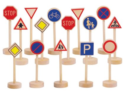 GOKI Dřevěné dopravní značky