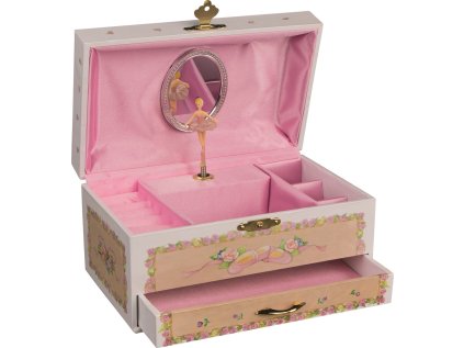 GOKI Hrací šperkovnice Květinová píseň, melodie: Labutí jezero