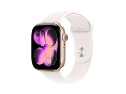 Apple Watch Series 11 (2025) GPS 46mm Rose Gold Alu Case, Light Blush Sport Band M/L EU MEV74