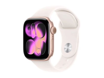 Apple Watch Series 11 (2025) GPS 42mm Rose Gold Alu Case, Light Blush Sport Band M/L EU MEU44
