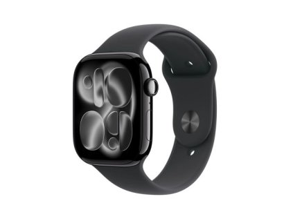 Apple Watch Series 11 (2025) GPS 46mm Jet Black Alu Case, Black Sport Band M/L EU MEUX4