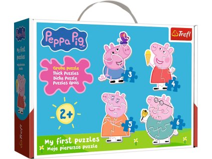 TREFL Baby puzzle Prasátko Peppa 4v1 (3,4,5,6 dílků)