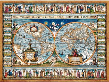 puzzle mapa sveta 1639 2000 dilku 48634