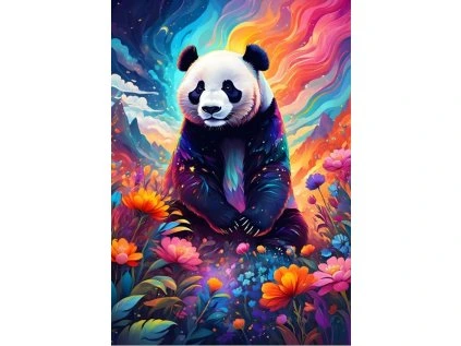 ALIPSON Puzzle Barevná panda 1000 dílků