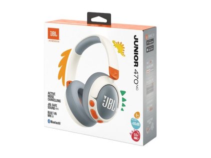 JBL JR470NC Bluetooth Wireless On-Ear Headphones for Kids White EU