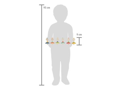 small foot Drevený vĺčik s povrázkom 1 ks