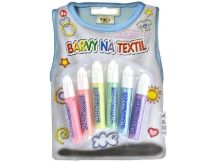 barvy na textil 6ks perletove 115073