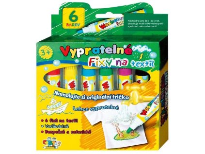 CREATOYS Fixy na textil 6ks vypratelné