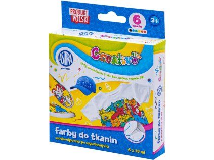 ASTRA CREATIVO Barvy na textil 6x15ml