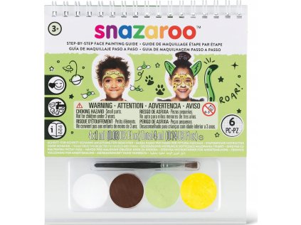 SNAZAROO Sada 4 barev na obličej s obrázkovou předlohou Jungle