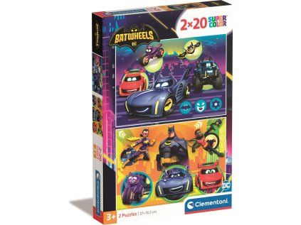 CLEMENTONI Puzzle Batwheels 2x20 dílků