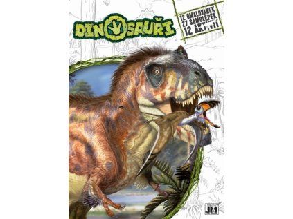 JIRI MODELS Omalovánky se samolepkami Dinosauři