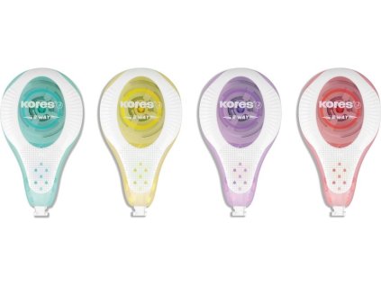 KORES Korekční strojek 2 Way Pastel 4,2mm 1ks (mix)