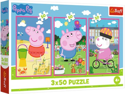 TREFL Puzzle Prasátko Peppa: Síla přátelství 3x50 dílků