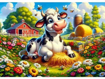puzzle roztomila kravicka a pratele 50 dilku 243657