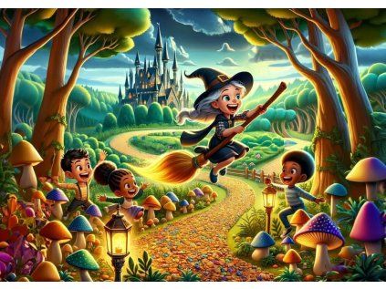 puzzle roztomila carodejnice 100 dilku 243683