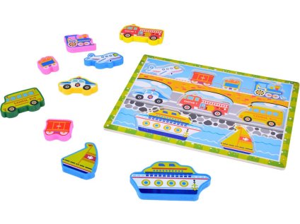 JOKOMISIADA Dřevěná vkládačka Dopravní prostředky