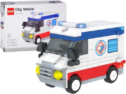 JOKOMISIADA Stavebnice City Vehicle - Sanitka 102 dílků