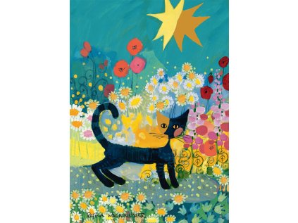 SCHMIDT Puzzle Kočka v moři květů 1000 dílků