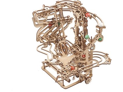 UGEARS 3D puzzle Kuličková dráha Marble Run: Chain Hoist 400 dílků