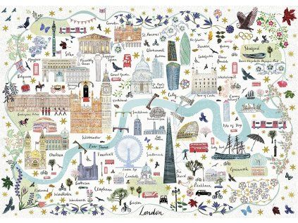 puzzle mapa londyna 1000 dilku 160020