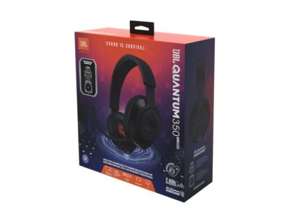 JBL Quantum 350 Headphone Wireless Gaming Headset with Microphone, (USB), Black EU