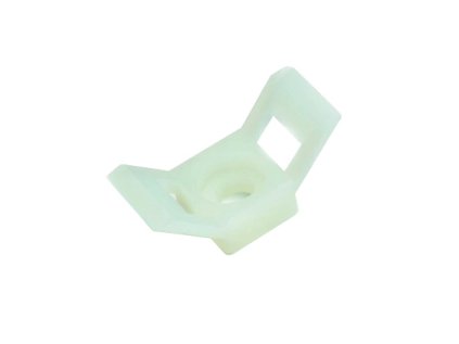 Príchytka sťahovacej pásky 30x15mm biela, 100ks