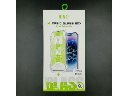 iPhone 15/16 Screen Protector Tempered Glass 9H with installation frame Transparent