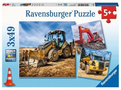 puzzle stavebni stroje 3x49 dilku 110680