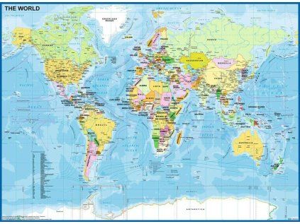 RAVENSBURGER Puzzle Mapa světa XXL 200 dílků