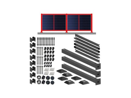 Konštrukcia plota pre 2 solárne panely