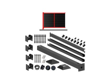 Rozširujúca konštrukcia plota pre 1 solárny panel