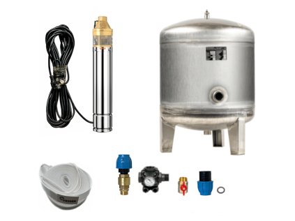 Domáca vodáreň s ponorným čerpadlom SKM 100 / 90L nerez