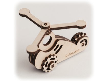 CuteWood Drevené 3D puzzle Vrtuľník 2