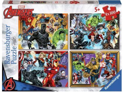 puzzle marvel avengers 4x100 dilku 246255