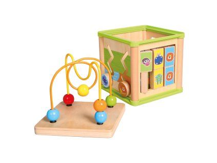 Bino Motorická kocka 5 v 1 - poškodený obal