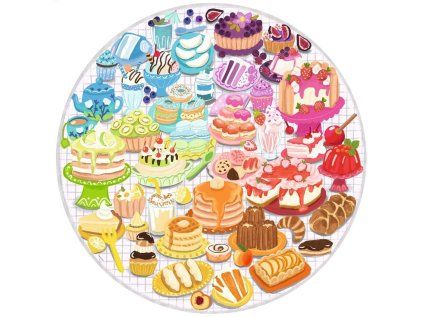 kulate puzzle kruh barev barevne dezerty 500 dilku 155603