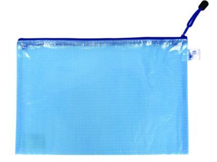 KARTON P+P Obálka se zipem síťovaná A4 modrá