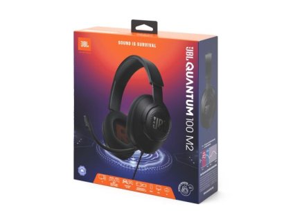 JBL Quantum 100M2 Headphone Wired Gaming Headset with Microphone, Black EU