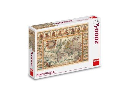 Dino Puzzle Historická mapa sveta 2000 dielikov
