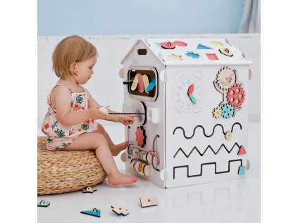 BusyKids Activity board Domček biely