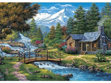 puzzle dva vodopady 2000 dilku 118829