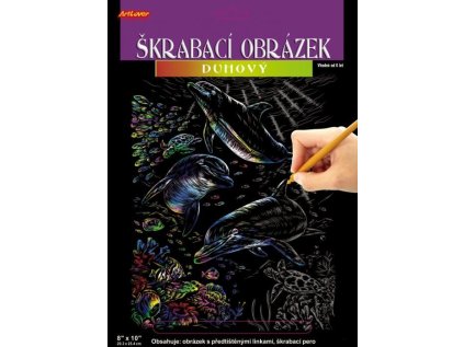 skrabaci obrazek duhovy delfini 32006