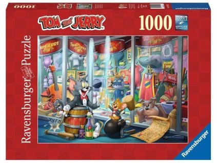 RAVENSBURGER Puzzle Tom & Jerry: Síň slávy 1000 dílků