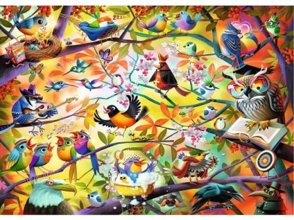 RAVENSBURGER Puzzle Zaneprázdnění ptáci 1000 dílků
