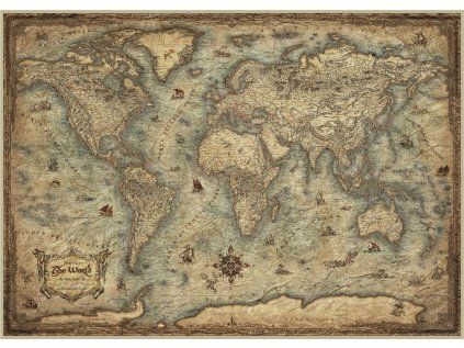 puzzle mapa sveta 3000 dilku 187136