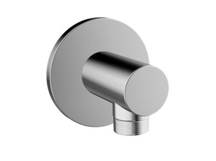 Wall-mounted hose union, chrome