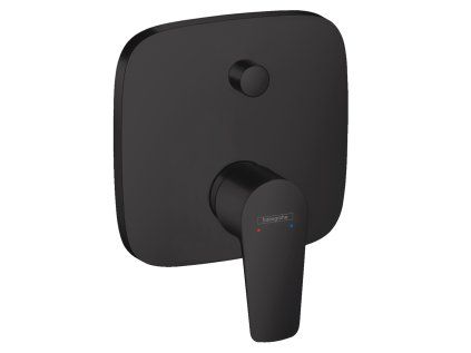 Concealed bath mixer tap, finish set, TALIS E, matt black